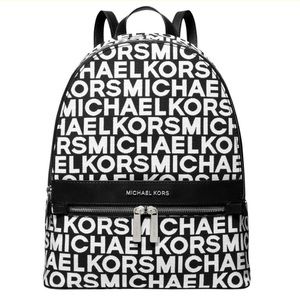 Micheal Kors Kenly Graphic Logo Jacquard Backpack